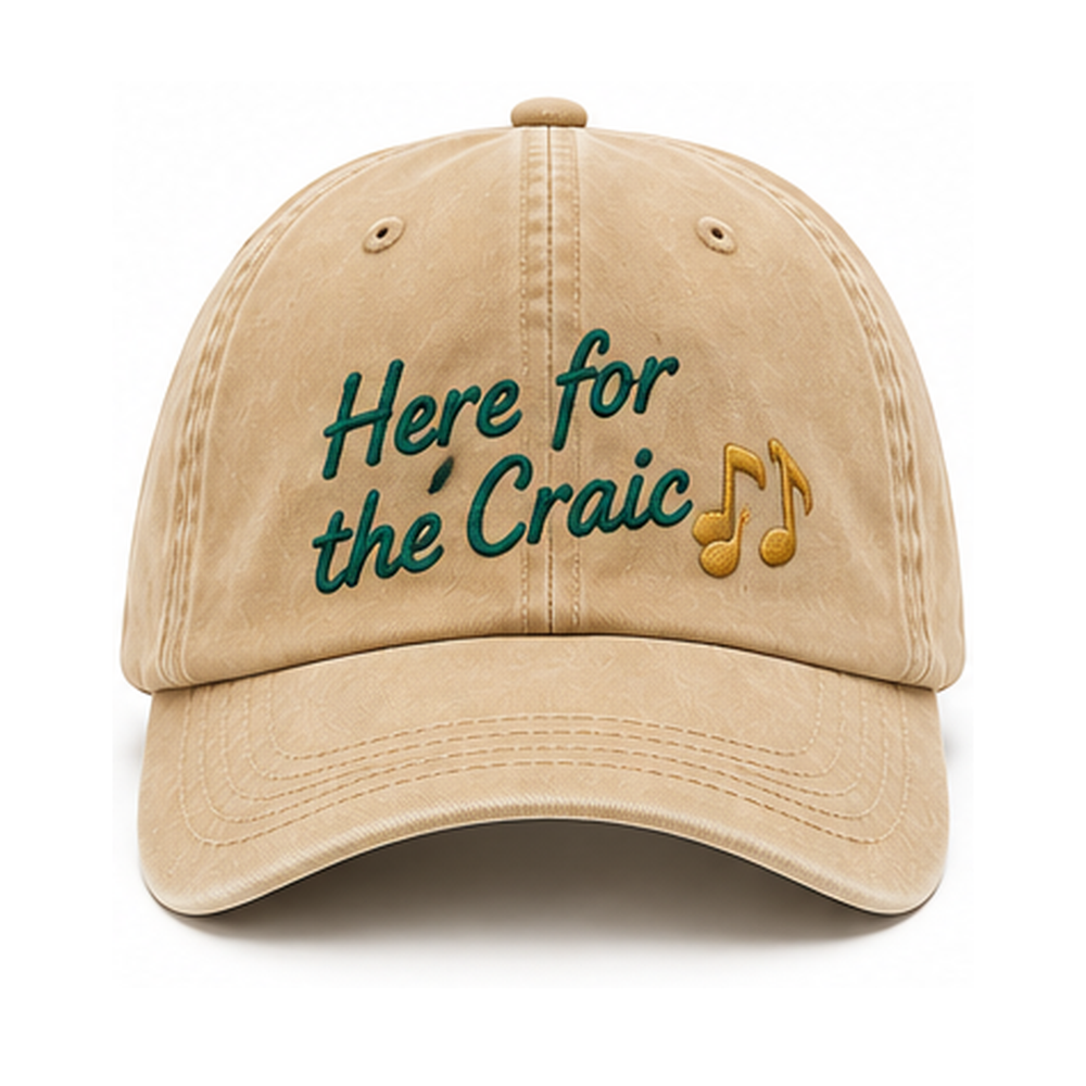 Here for the Craic — Vintage Dad Cap | Sand